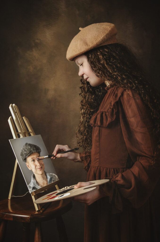 Foto van een fine art fotoshoot